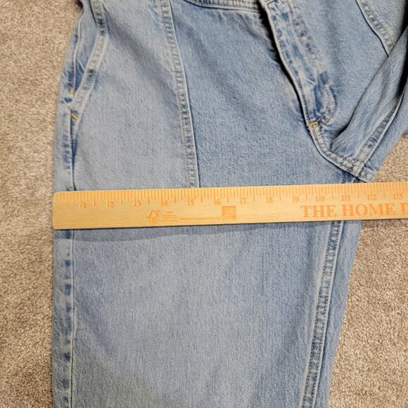 Abercrombie & Fitch A&F mom jeans 8R/ 29 light rise light wash Paperbag waist - Picture 5 of 12